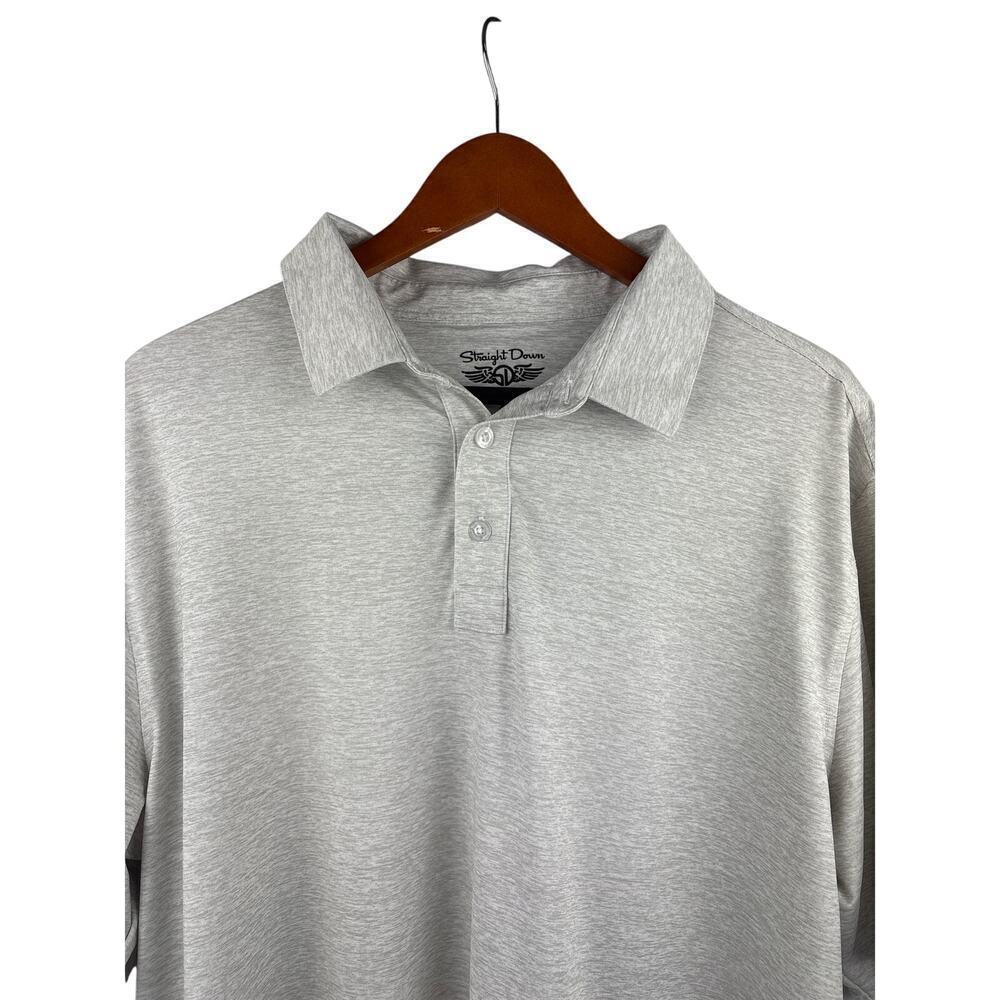 Men’s Straight Down Size XL Light Grey Golf Polo.